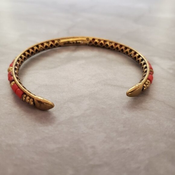 💖 Stella and Dot Beaded Beads Coral Exoctic Antiqed Bracelet 💖 - Picture 5 of 10